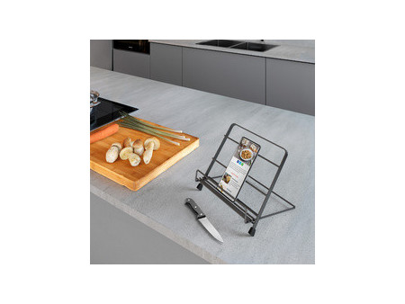 metaltex Support pour livre de recettes Tokyo LAVA, noir mat