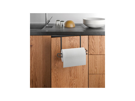 metaltex Porte-rouleau de cuisine Easy-Roll LAVA, noir mat