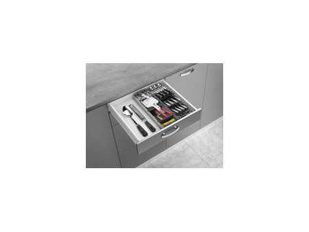 metaltex Range-couverts Uni-Fit, plastique, gris