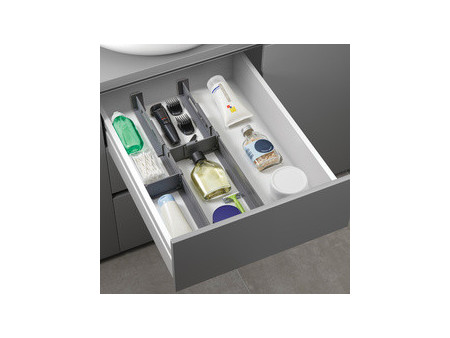 metaltex Organiseur de tiroir Multi-Fit, ABS, gris