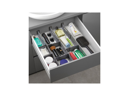 metaltex Organiseur de tiroir Multi-Fit Plus, ABS, gris