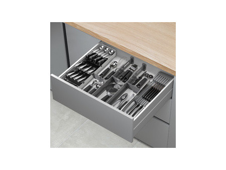 metaltex Organiseur de tiroir Multi-Fit Plus, ABS, gris