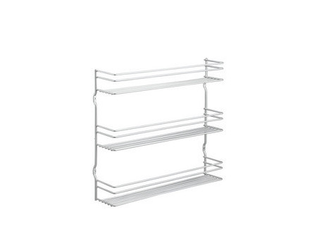 metaltex Étagère à épices Pepito 3, 3 niveaux, argent
