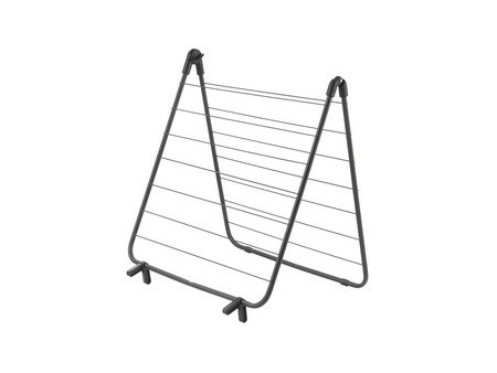 metaltex Séchoir à linge pour baignoire Nevis, noir mat