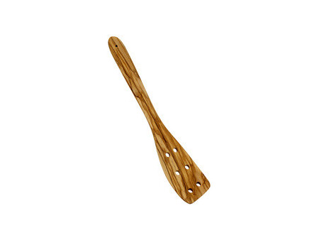 metaltex Spatule perforée, longueur: 300 mm, bois d'olivier