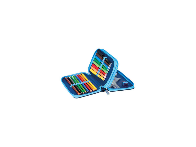 herlitz Étui scolaire double 'Cosmic Explorer', 23 pièces