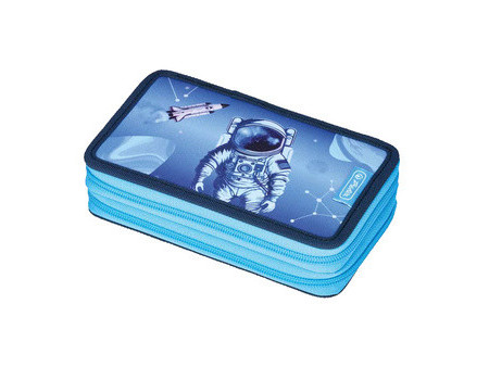 herlitz Étui scolaire double 'Cosmic Explorer', 23 pièces