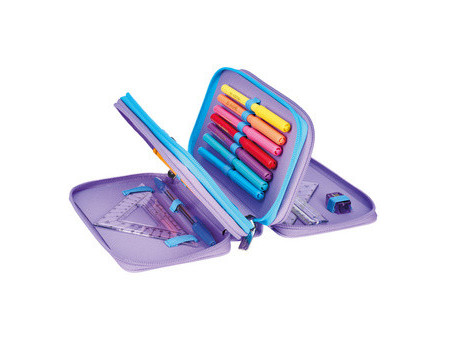 herlitz Étui scolaire triple 'Little Monster', 31 pièces
