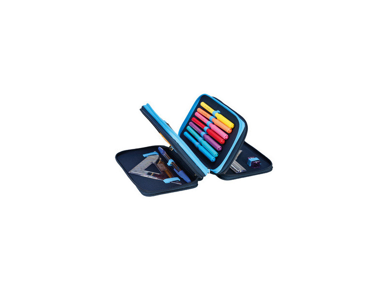 herlitz Étui scolaire triple 'Cosmic Explorer', 31 pièces