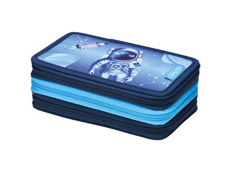 herlitz Étui scolaire triple 'Cosmic Explorer', 31 pièces