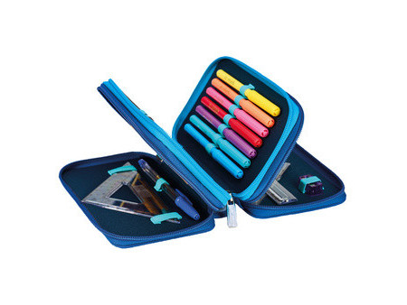 herlitz Étui scolaire triple 'Jungle Safari', 31 pièces
