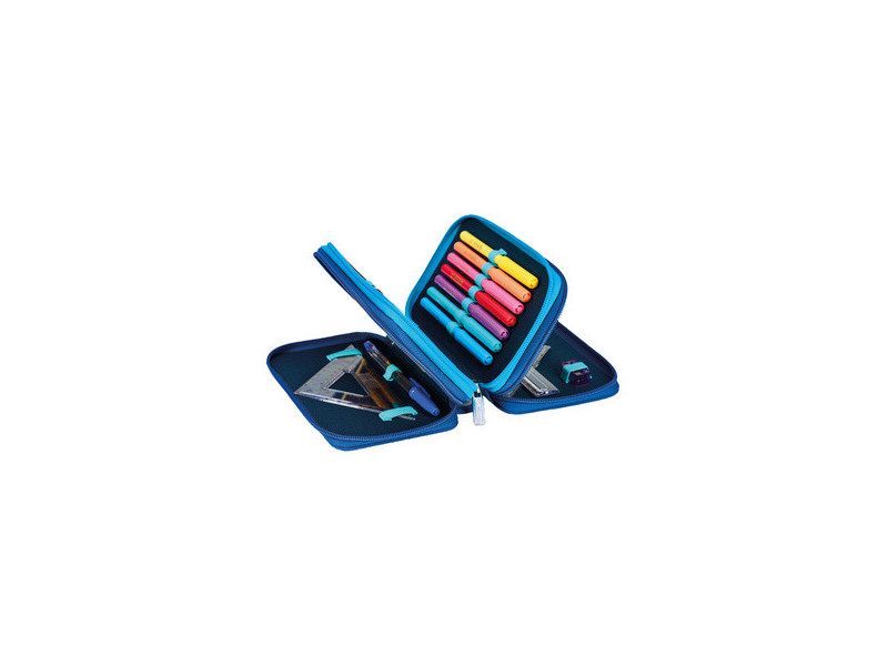 herlitz Étui scolaire triple 'Jungle Safari', 31 pièces