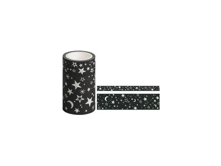 HEYDA Ruban adhésif décoratif Glow in the dark 'Étoiles'