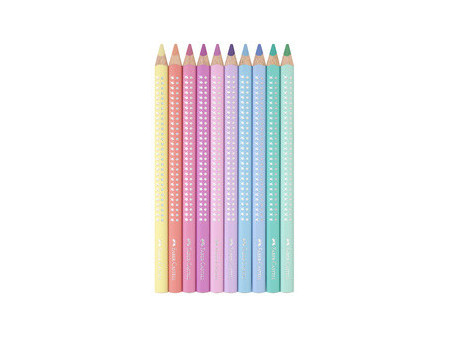 FABER-CASTELL Crayon de couleur Jumbo SPARKLE, étui de 10