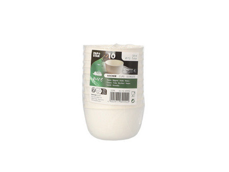PAPSTAR Bol en canne à sucre 'pure', rond, 175 ml, set de 10