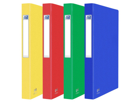 Oxford Classeur EUROFOLIO+, A4, carton, 2 anneaux, assorti