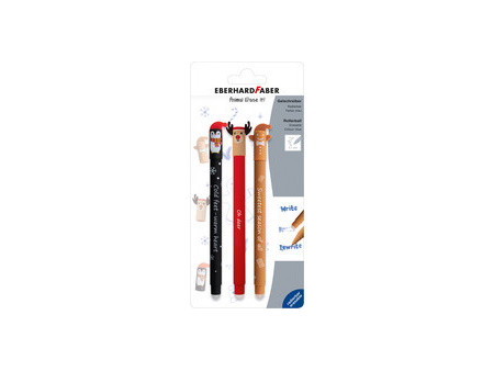 EBERHARD FABER Stylo gel Animal Erase it! Hiver, blister