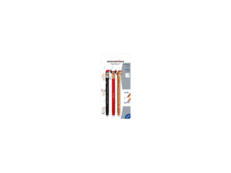 EBERHARD FABER Stylo gel Animal Erase it! Hiver, blister