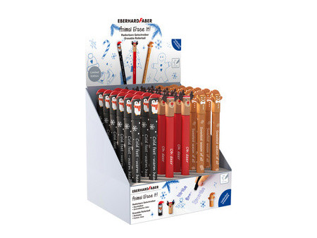 EBERHARD FABER Stylo Animal Erase it!Hiver, présentoir de 36