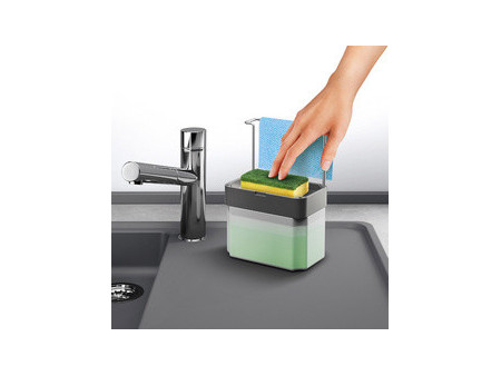 metaltex Distributeur de savon Spongetex, 0,75 L, plastique