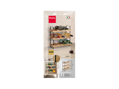 metaltex Porte-bouteilles York LAVA, 3 niveaux