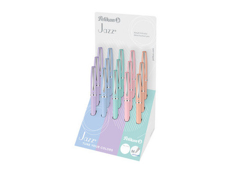 Pelikan Stylo à bille Jazz Pastell, présentoir de 15