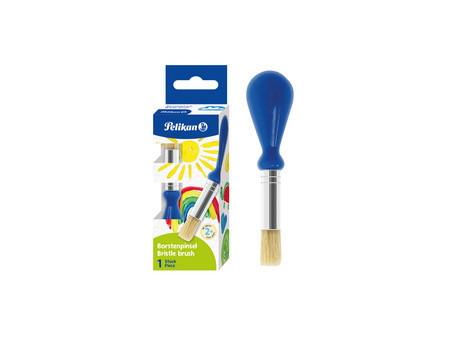 Pelikan Pinceau pour petits enfants, manche bombé, bleu