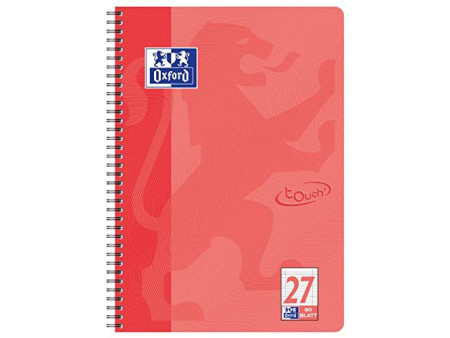 Oxford Cahier spiralé Touch, A4+, pointillé, 160 pages