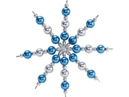 folia Kit d'étoiles en perles, 340 pièces, bleu/argent/blanc