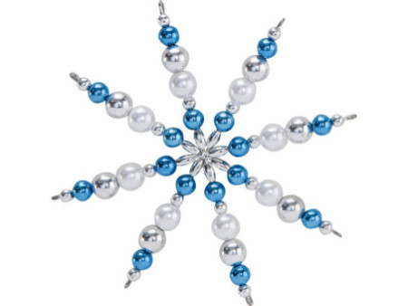 folia Kit d'étoiles en perles, 340 pièces, bleu/argent/blanc
