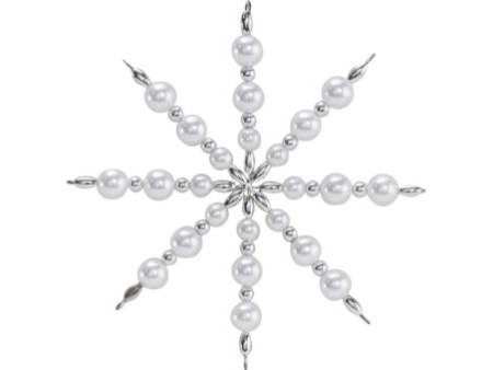 folia Kit d'étoiles en perles, 340 pièces, bleu/argent/blanc