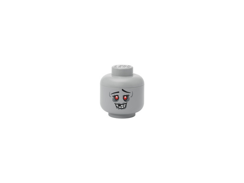 LEGO Boîte en forme de tête STORAGE HEAD ZOMBIE, S, gris