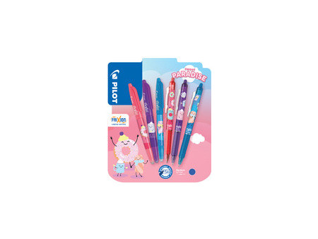 PILOT Stylo roller FRIXION BALL 07 Fancy Winter,blister de 6