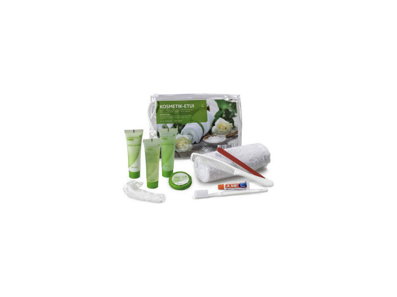 Lifemed Kit cosmétique de voyage, 10 pièces, dans un étui