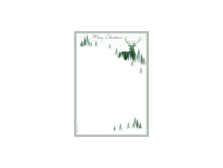sigel Papier à motif de Noël 'Golden Greens', A4