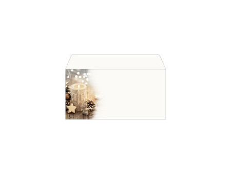 sigel Enveloppe à motif de Noël 'Rustic White', DL