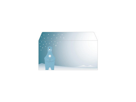 sigel Enveloppe à motif de Noël 'Rustic White', DL