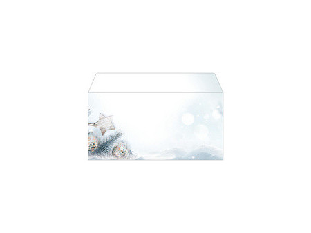 sigel Enveloppe à motif de Noël 'Rustic White', DL