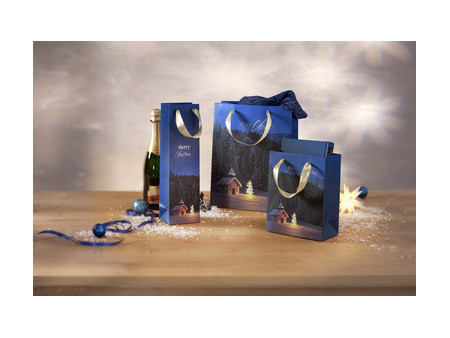 sigel Sac cadeau de Noël pour bouteille Christmas Chapel