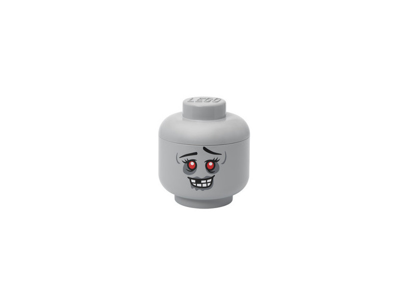 LEGO Boîte en forme de tête STORAGE HEAD ZOMBIE, L, gris