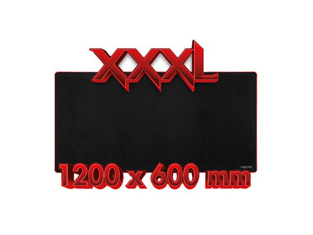 LogiLink Tapis de souris pour jeux vidéo XXXL, noir
