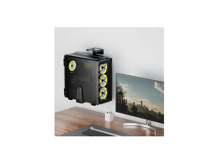 LogiLink Support pour ordinateur, sous table ou mural, noir