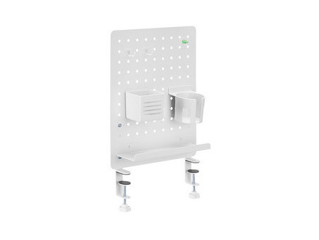 LogiLink Organiseur de bureau avec panneau perforé, blanc