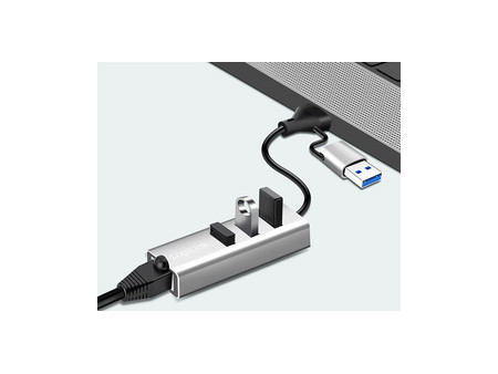 LogiLink Adaptateur USB 3.2 - Gigabit Ethernet, 3 ports USB