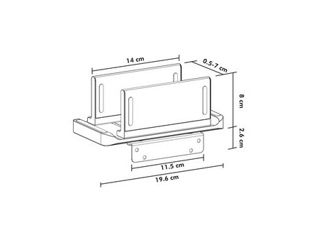 LogiLink Support multifonction pour mini-PC, noir