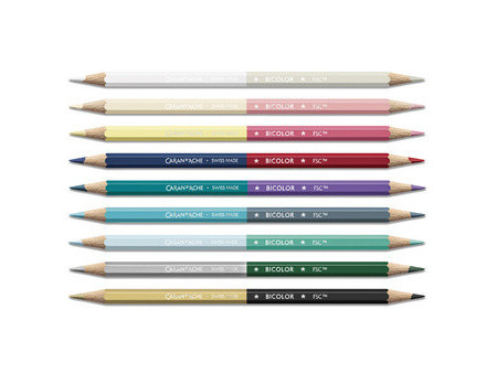 CARAN D'ACHE Crayons de couleur BICOLOR ALPINE FROST, set