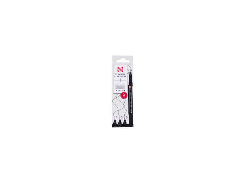 ROYAL TALENS Feutre Pigment Fineliner Fine, set de 3, noir