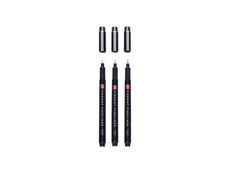 ROYAL TALENS Feutre Pigment Fineliner Fine, set de 3, noir