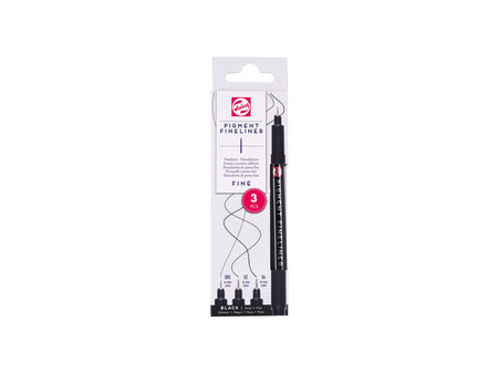 ROYAL TALENS Feutre Pigment Fineliner Fine, set de 3, noir