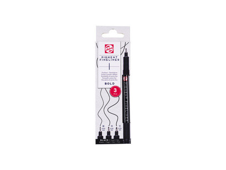 ROYAL TALENS Feutre Pigment Fineliner Fine, set de 3, noir